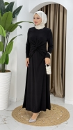Merve Tesettür Elbise - Siyah