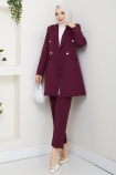 Yeni Beste Ceket Takım - Bordo