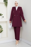 Yeni Beste Ceket Takım - Bordo