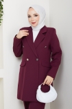Yeni Beste Ceket Takım - Bordo
