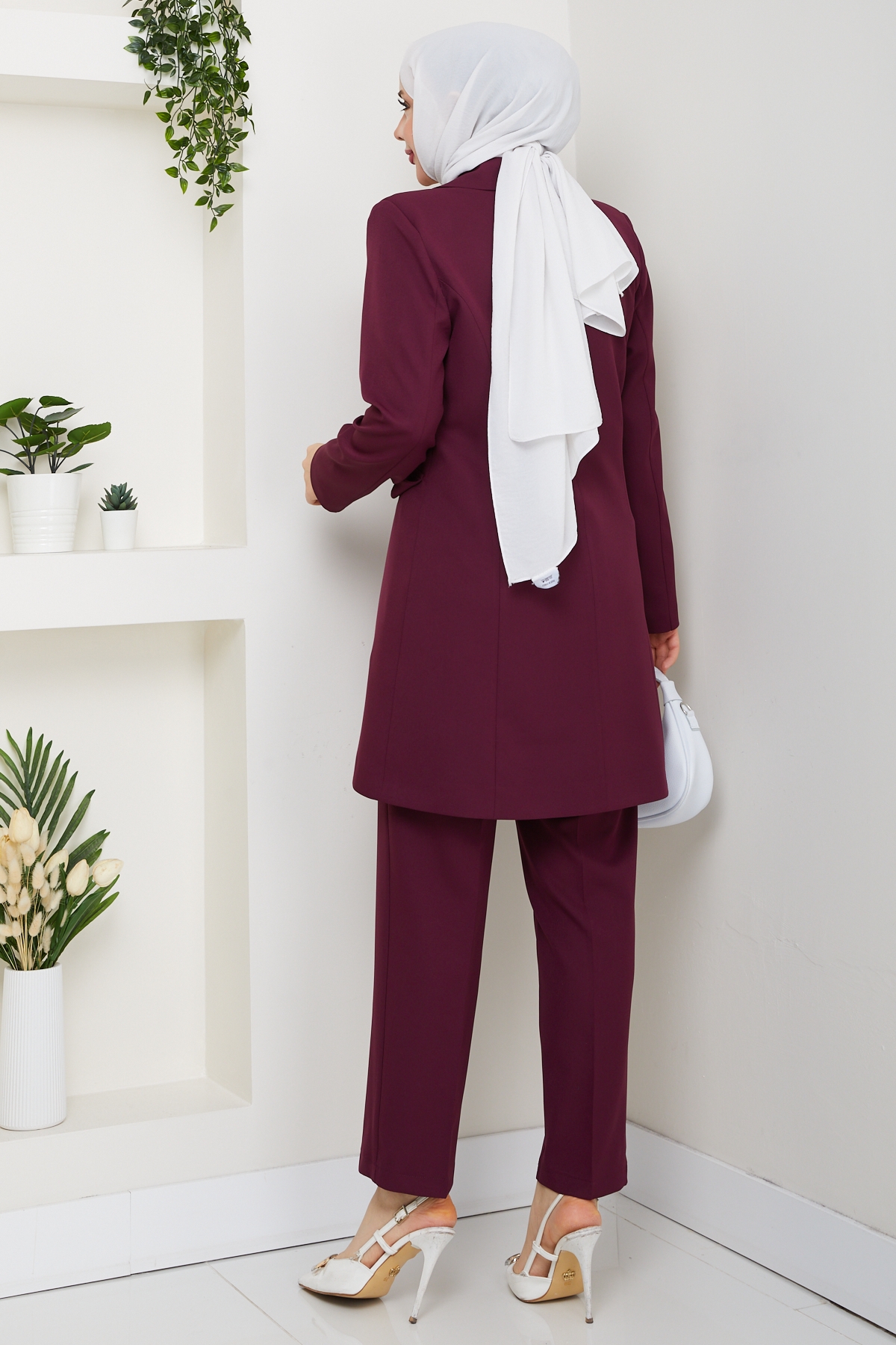 Yeni Beste Ceket Takım - Bordo