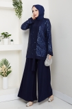 Dilara Pantolonlu Takım - Lacivert