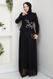 Balım Tesettür Abiye Elbise - Siyah