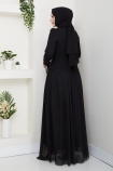 Balım Tesettür Abiye Elbise - Siyah