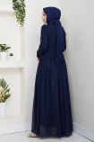 Balım Tesettür Abiye Elbise - Lacivert