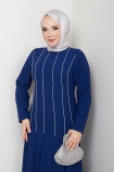 Oya Tesettür Elbise - Lacivert