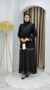 Beyhan Tesettür Abiye Elbise - Siyah