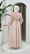 Nevin Tesettür Abiye Elbise - Pembe