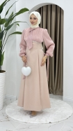 Nevin Tesettür Abiye Elbise - Pembe