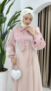 Nevin Tesettür Abiye Elbise - Pembe