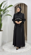 Nevin Tesettür Abiye Elbise - Siyah