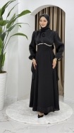 Nevin Tesettür Abiye Elbise - Siyah