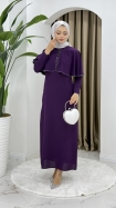 Filiz Tesettür Elbise - Mor