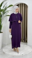 Filiz Tesettür Elbise - Mor