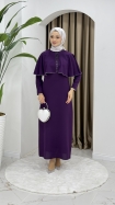 Filiz Tesettür Elbise - Mor