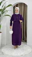 Filiz Tesettür Elbise - Mor