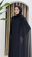 Hicran Tesettür Abiye Elbise - Siyah