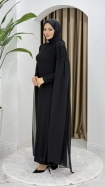 Hicran Tesettür Abiye Elbise - Siyah