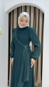 Firüze Abiye Tesettür Elbise - Zümrüt