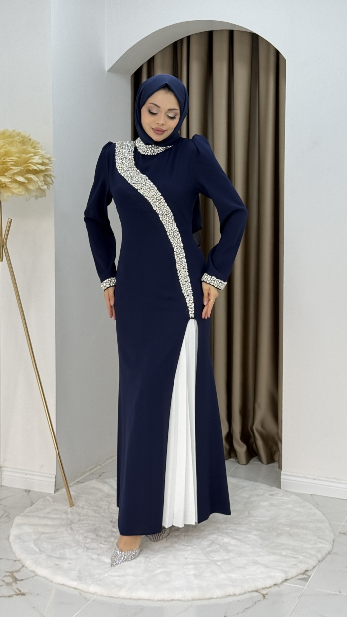 Naz Abiye Elbise - Lacivert