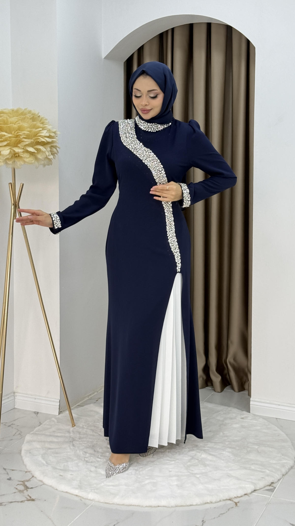 Naz Abiye Elbise - Lacivert