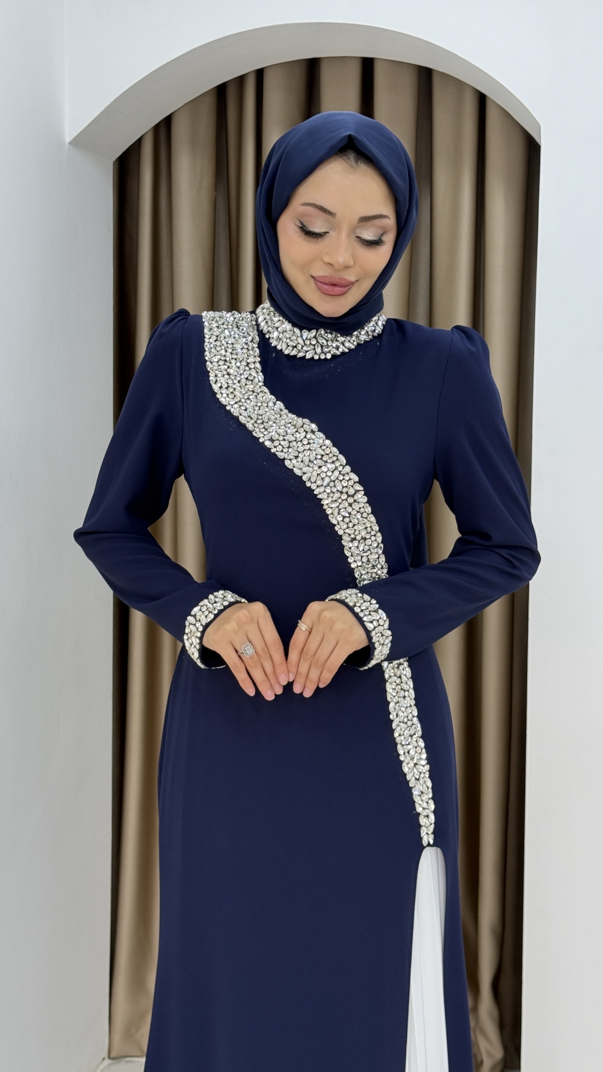 Naz Abiye Elbise - Lacivert