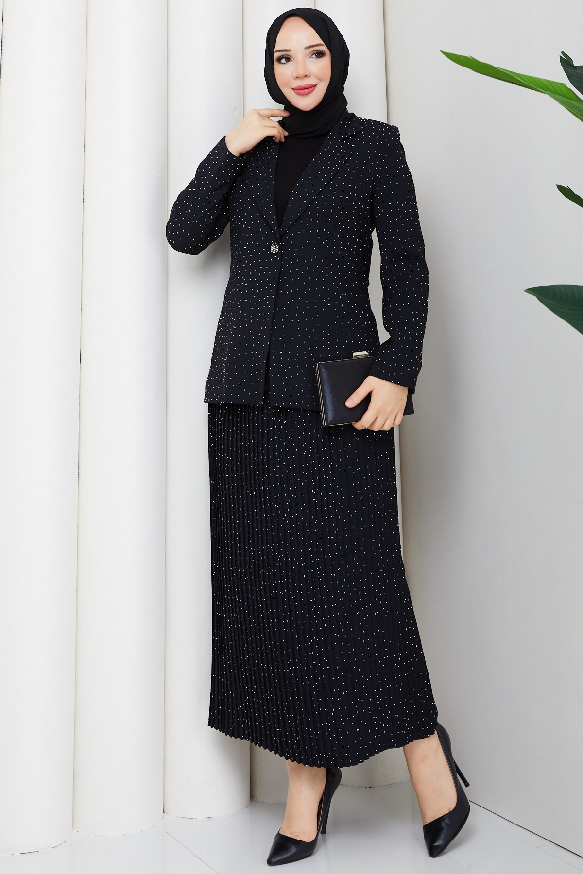 Fatma Etekli Takım - Siyah