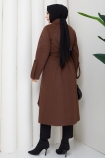 Ceyda Tesettür Kaşe Kaban - Kahve