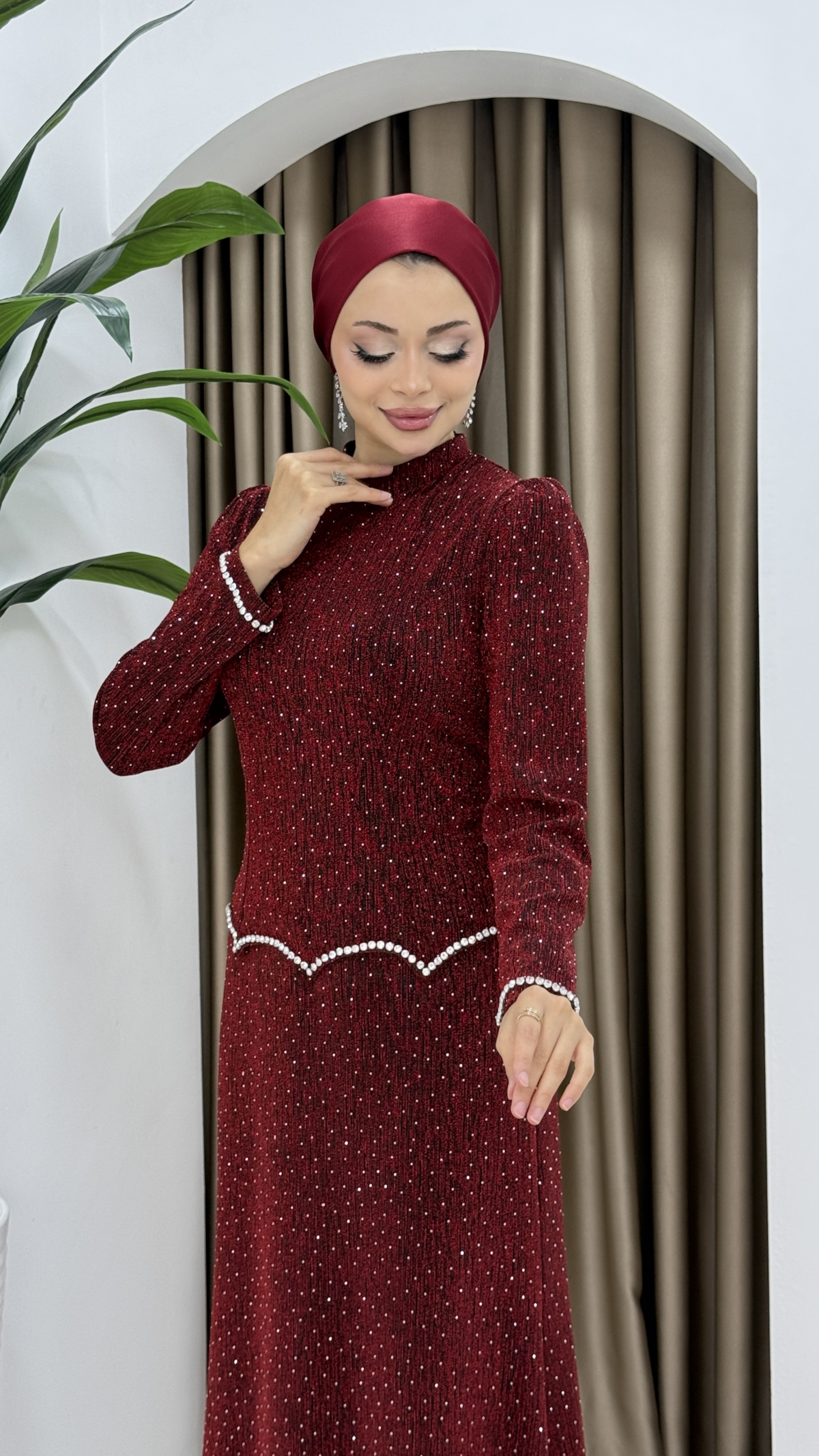 Derya Abiye Elbise - Kırmızı