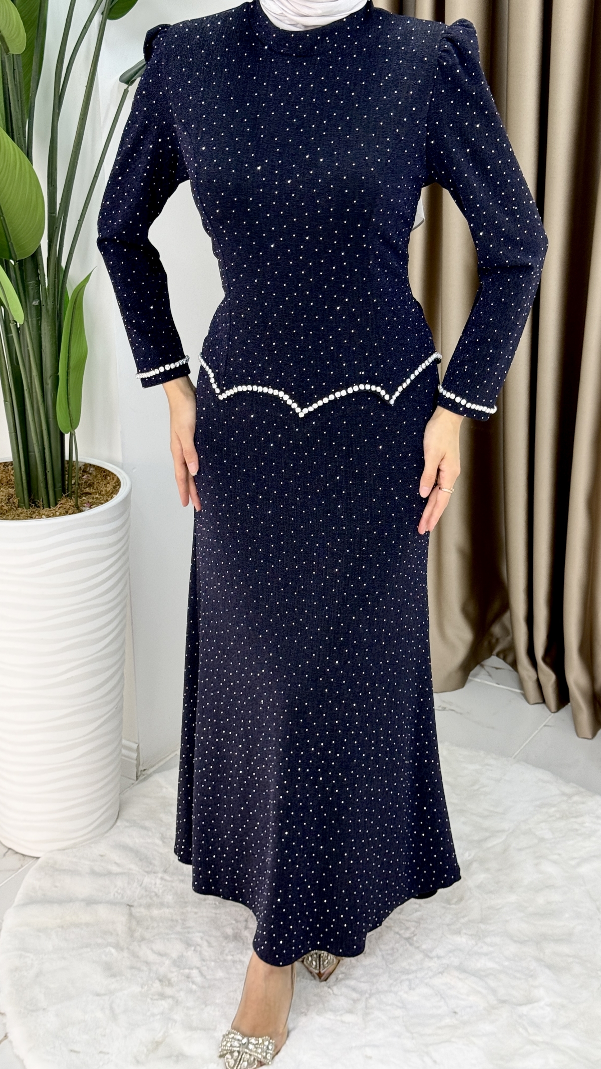 Derya Abiye Elbise - Lacivert