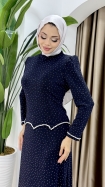 Derya Abiye Elbise - Lacivert