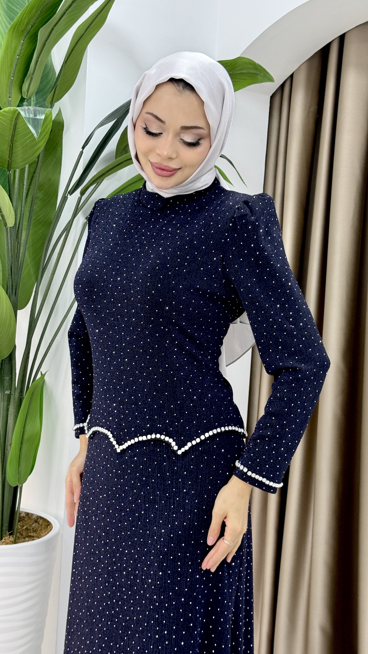 Derya Abiye Elbise - Lacivert