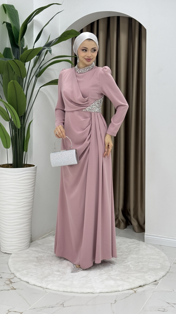 Rezzan Abiye Elbise - Pembe