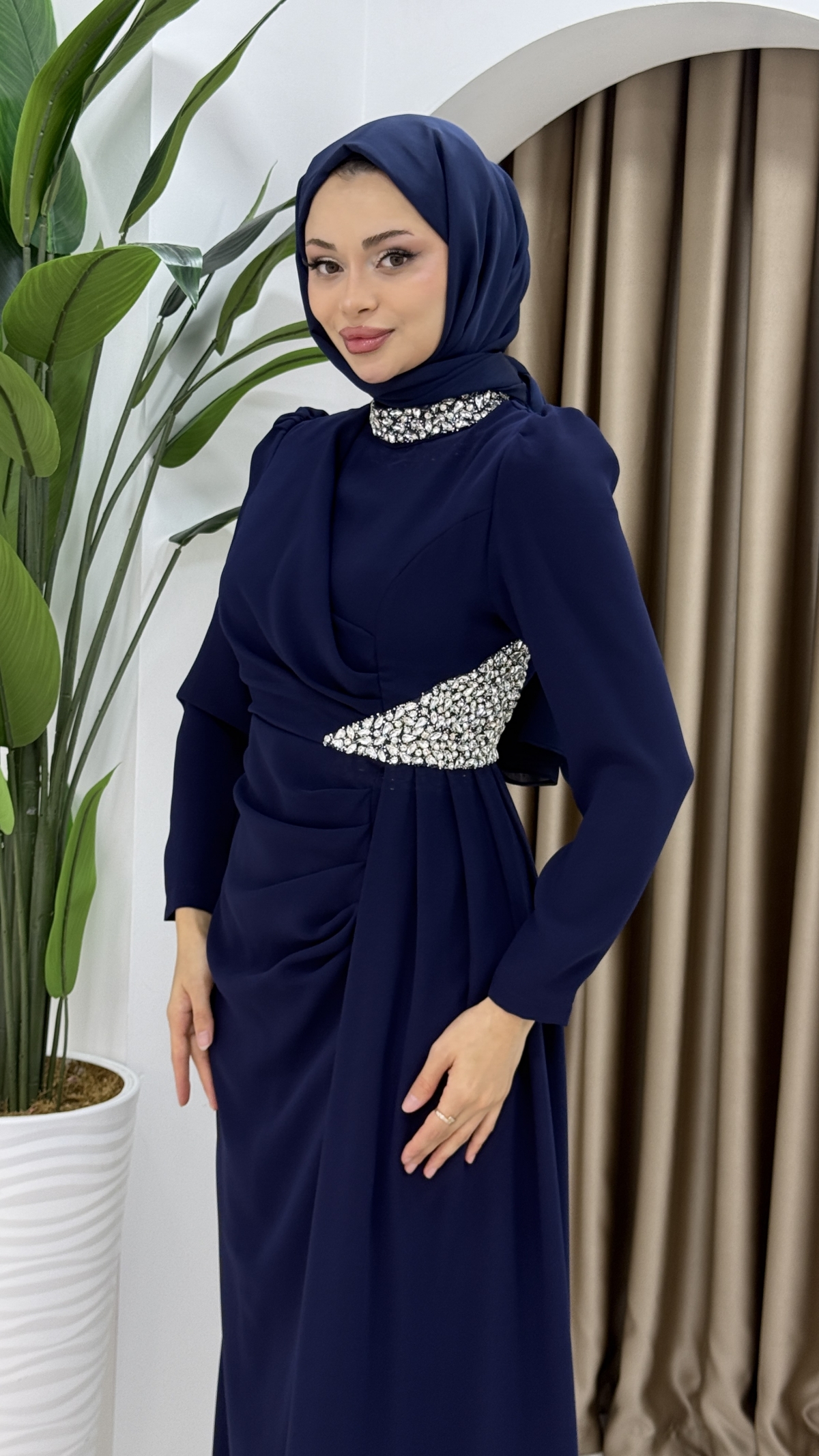 Rezzan Abiye Elbise - Lacivert