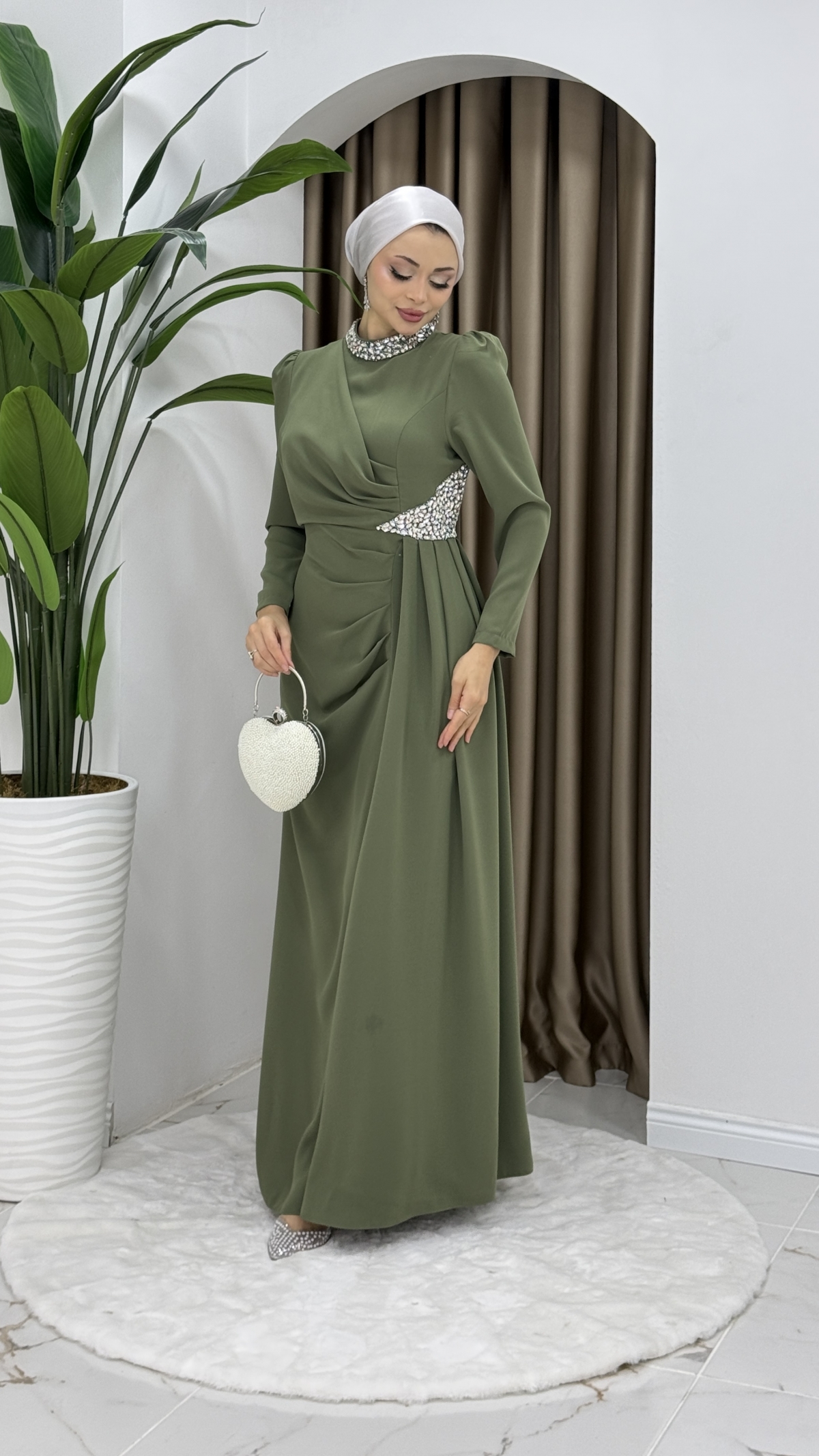 Rezzan Abiye Elbise - Yeşil