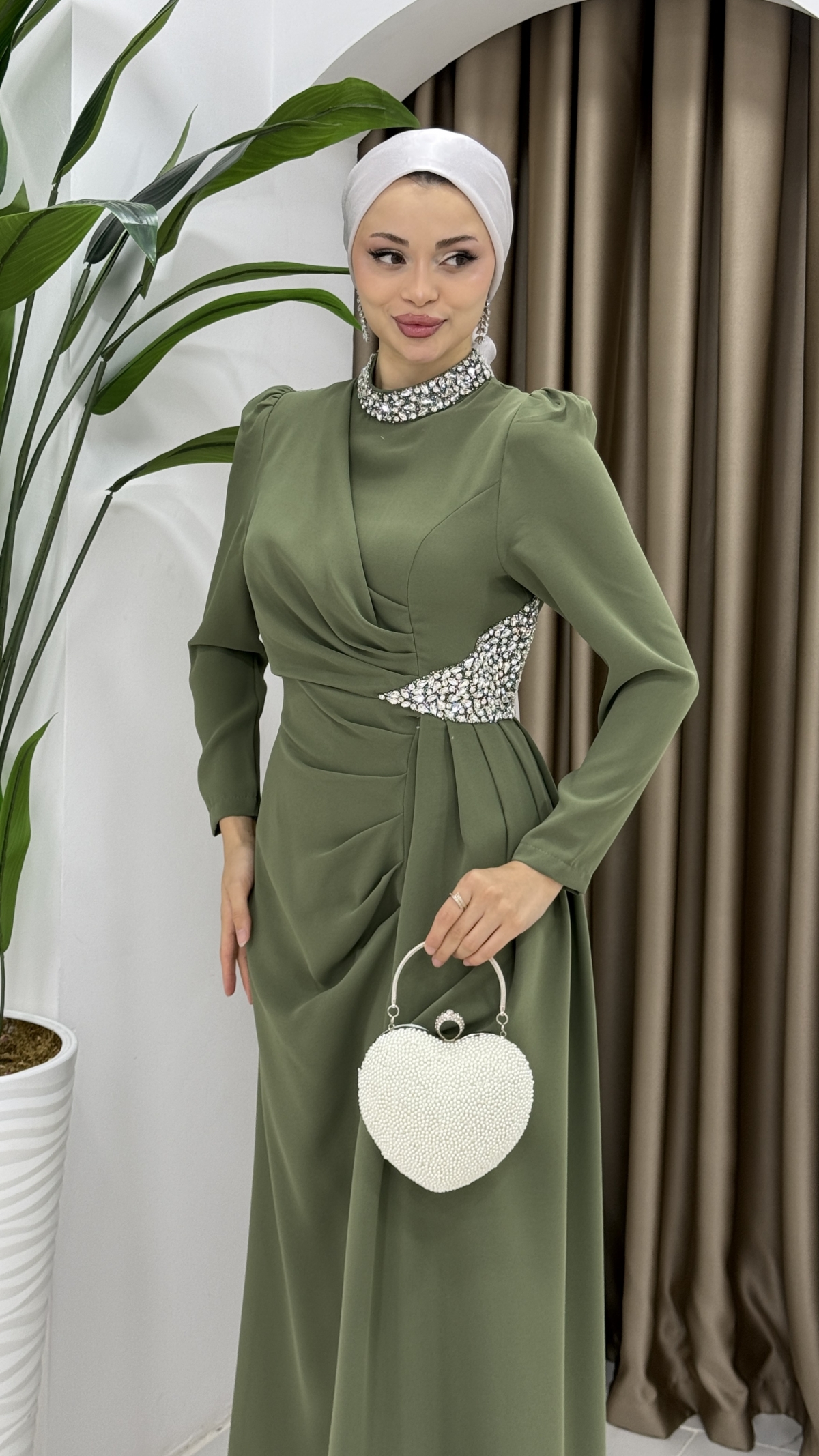 Rezzan Abiye Elbise - Yeşil