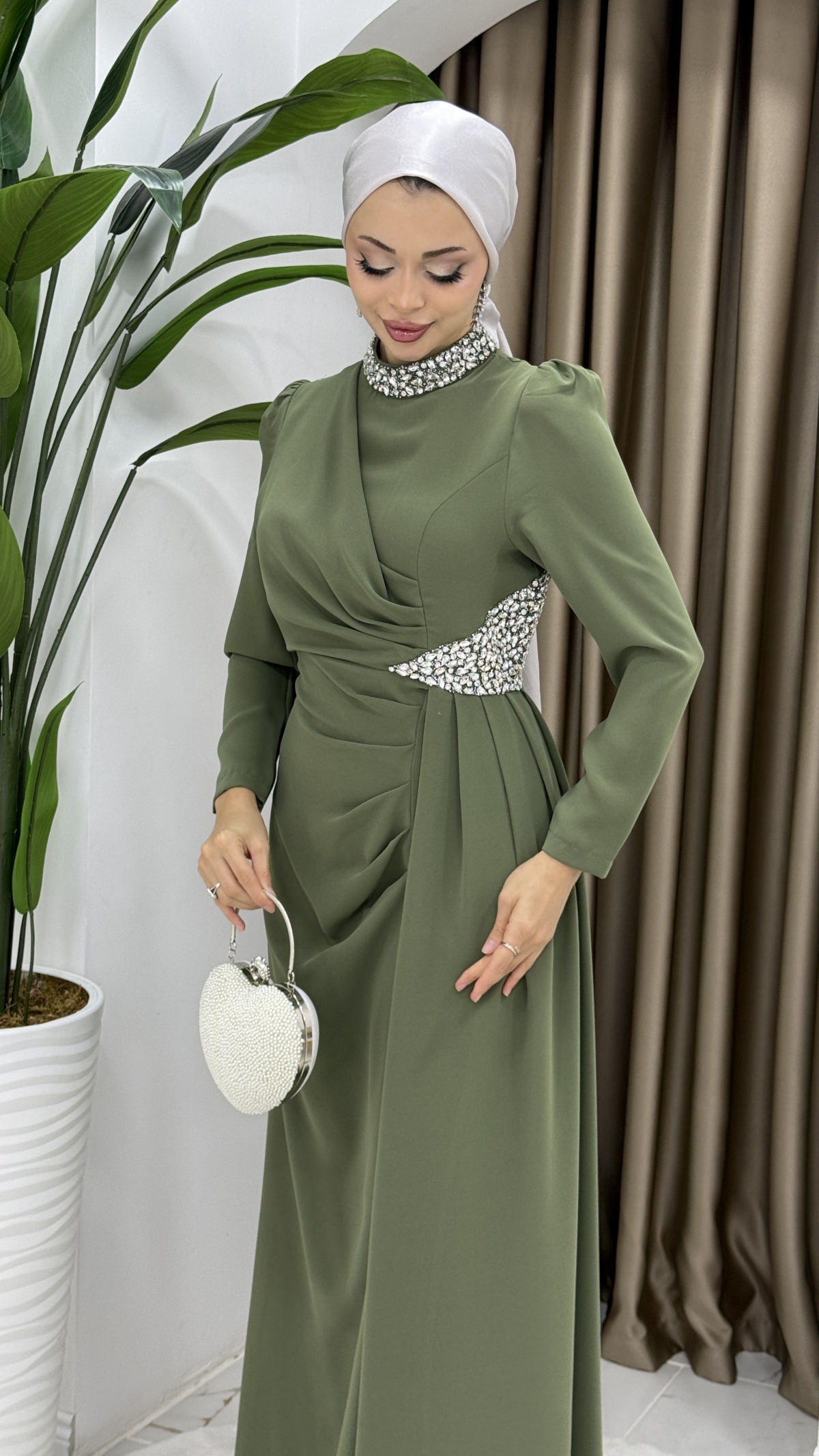 Rezzan Abiye Elbise - Yeşil