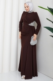 Rezzan Abiye Elbise - Kahve