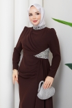 Rezzan Abiye Elbise - Kahve