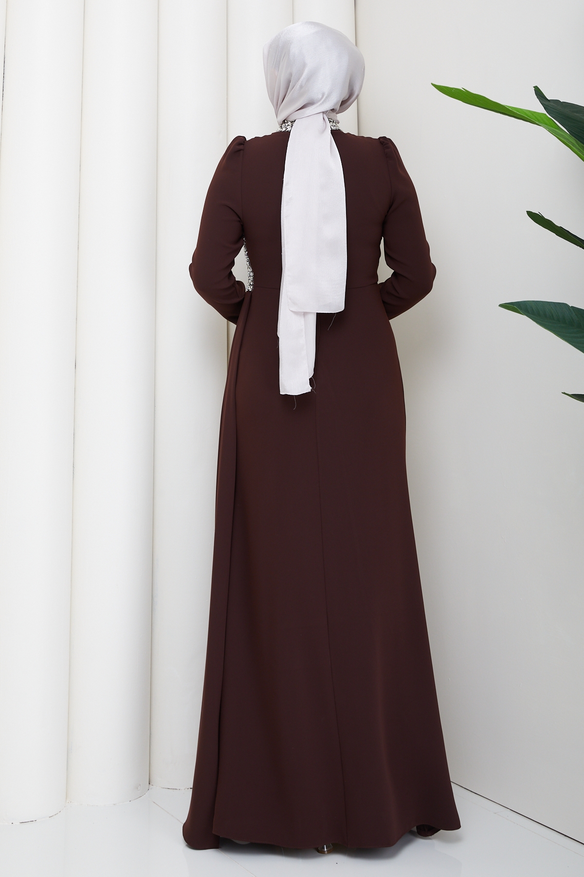Rezzan Abiye Elbise - Kahve