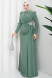 Rezzan Abiye Elbise - Yeşil