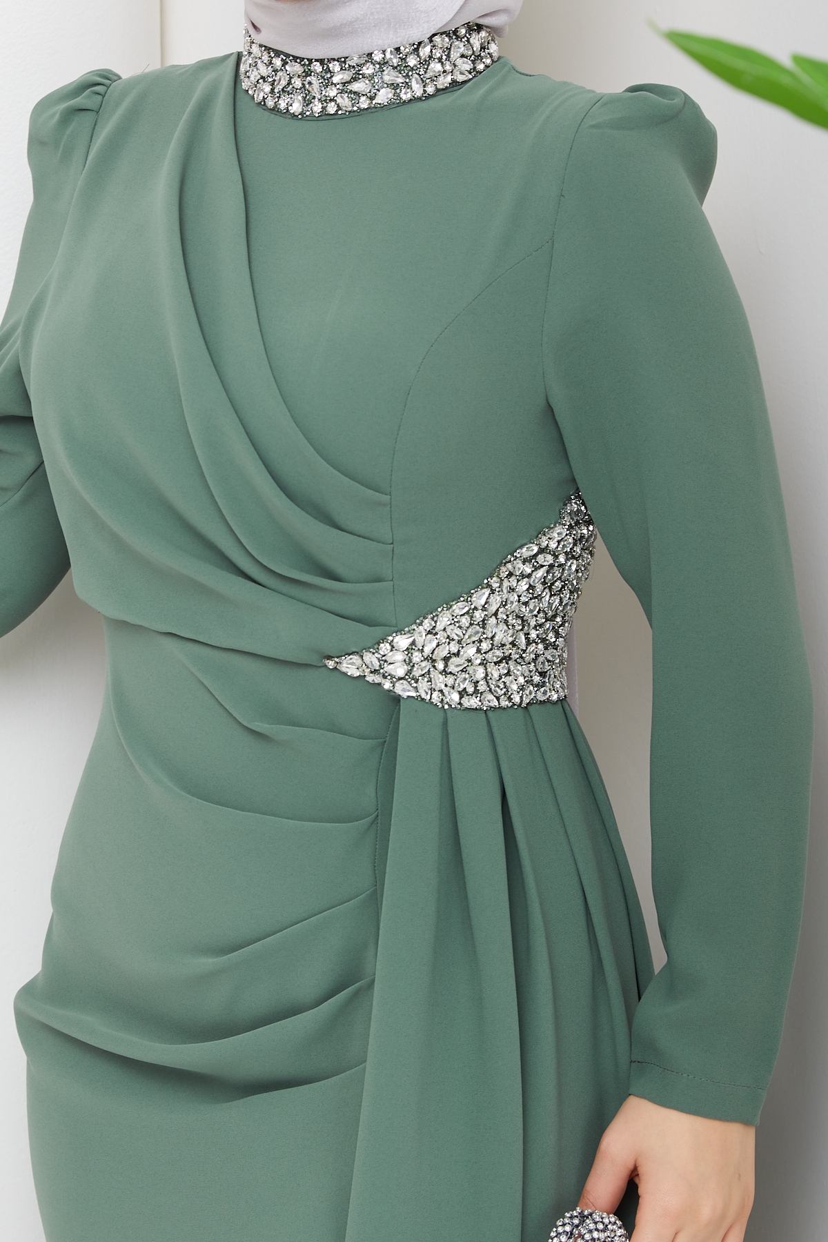 Rezzan Abiye Elbise - Yeşil