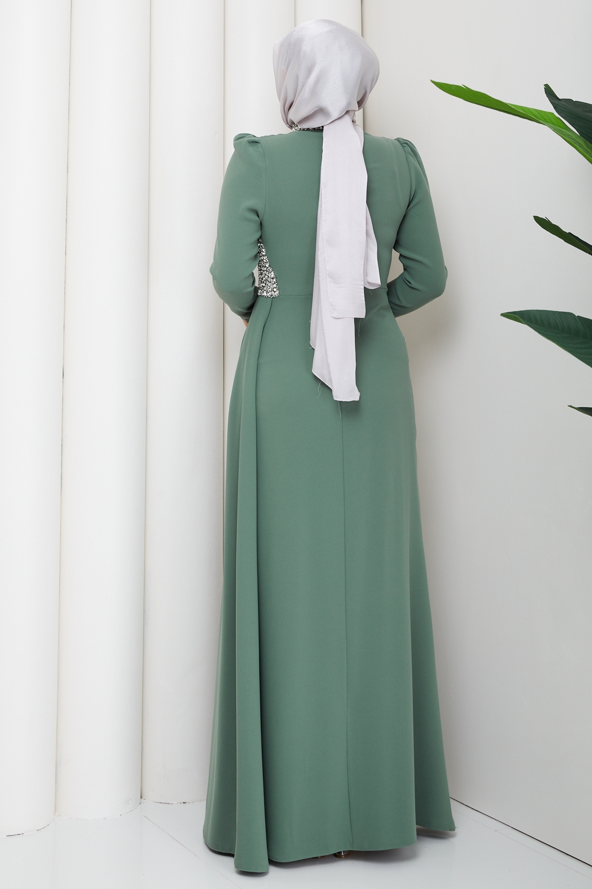 Rezzan Abiye Elbise - Yeşil