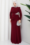 Rezzan Abiye Elbise - Bordo