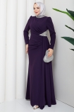 Rezzan Abiye Elbise - Mor