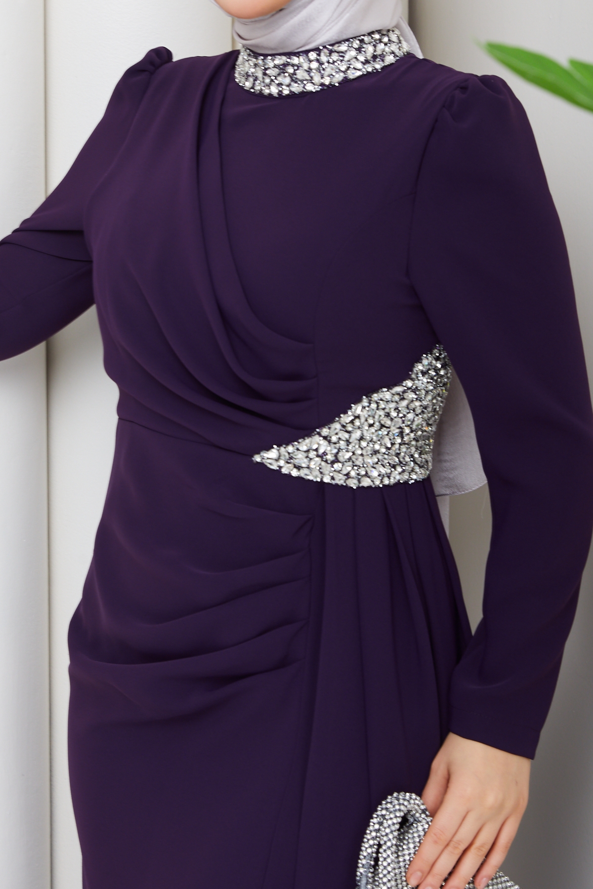 Rezzan Abiye Elbise - Mor