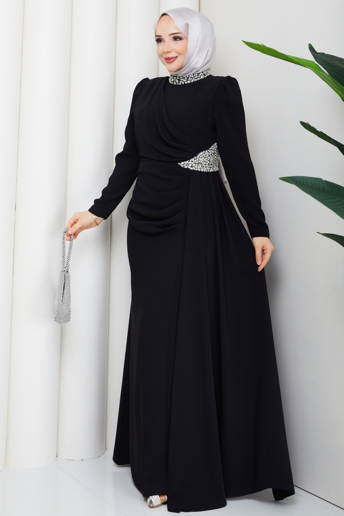 Rezzan Abiye Elbise - Siyah