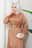 Ümran Tesettür Elbise - Somon