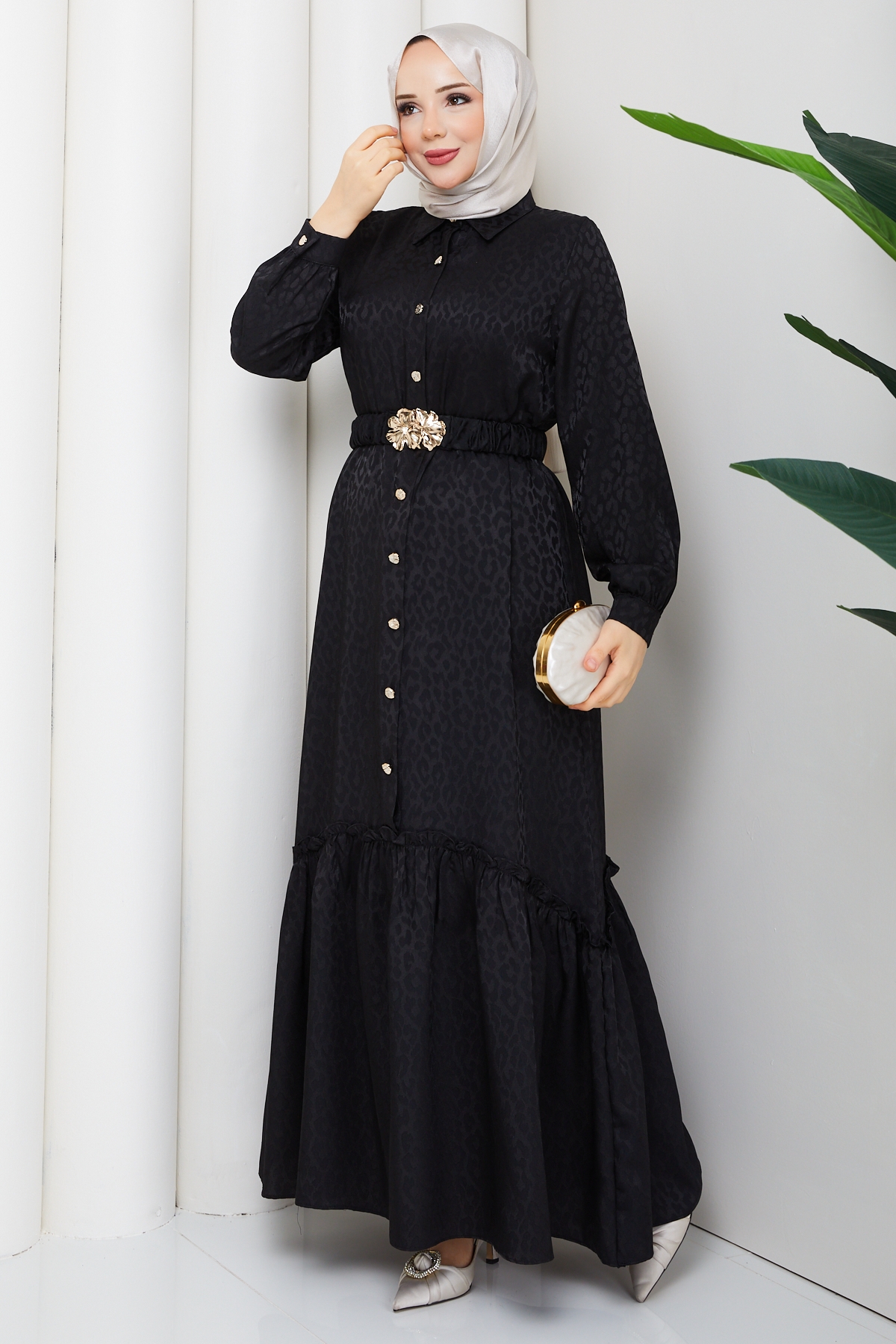 Ümran Tesettür Elbise - Siyah