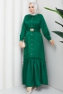 Ümran Tesettür Elbise - Zümrüt
